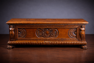 17th century Fine Walnut Italian Cassone