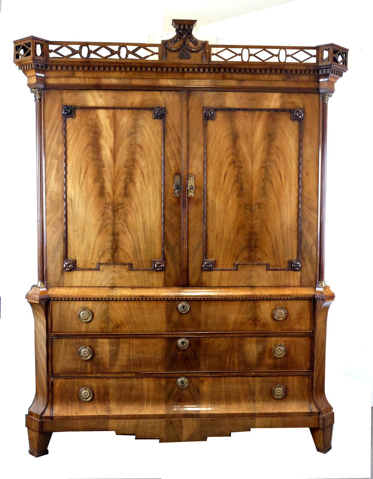 Beautiful Golden-Blond Mahogany Cabinet