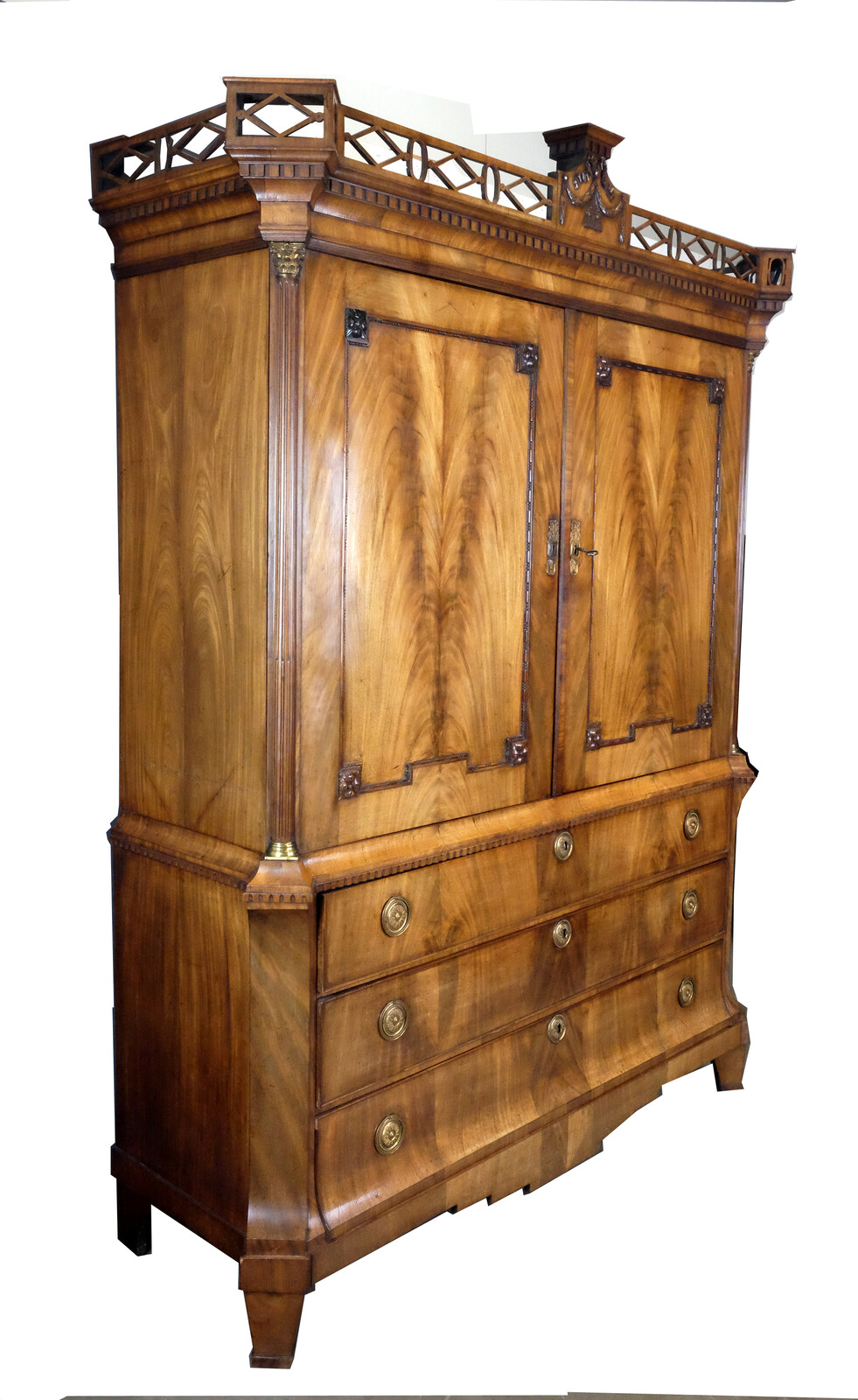 Beautiful Golden-Blond Mahogany Cabinet