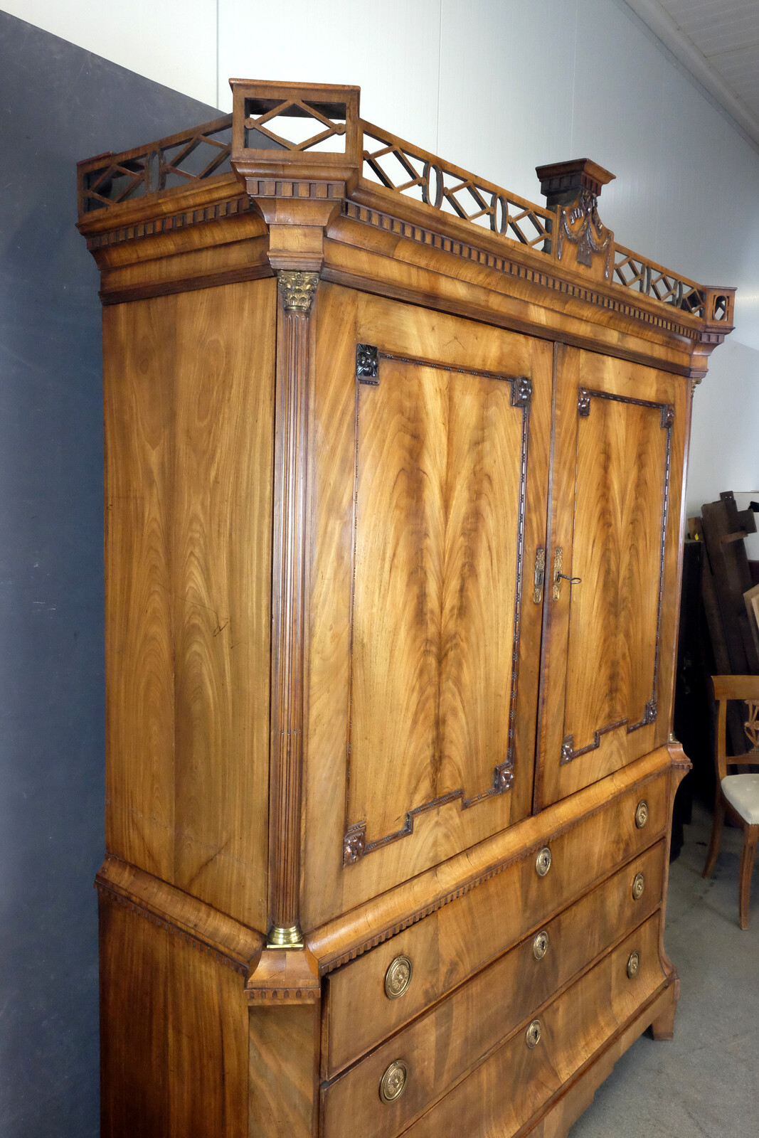 Beautiful Golden-Blond Mahogany Cabinet