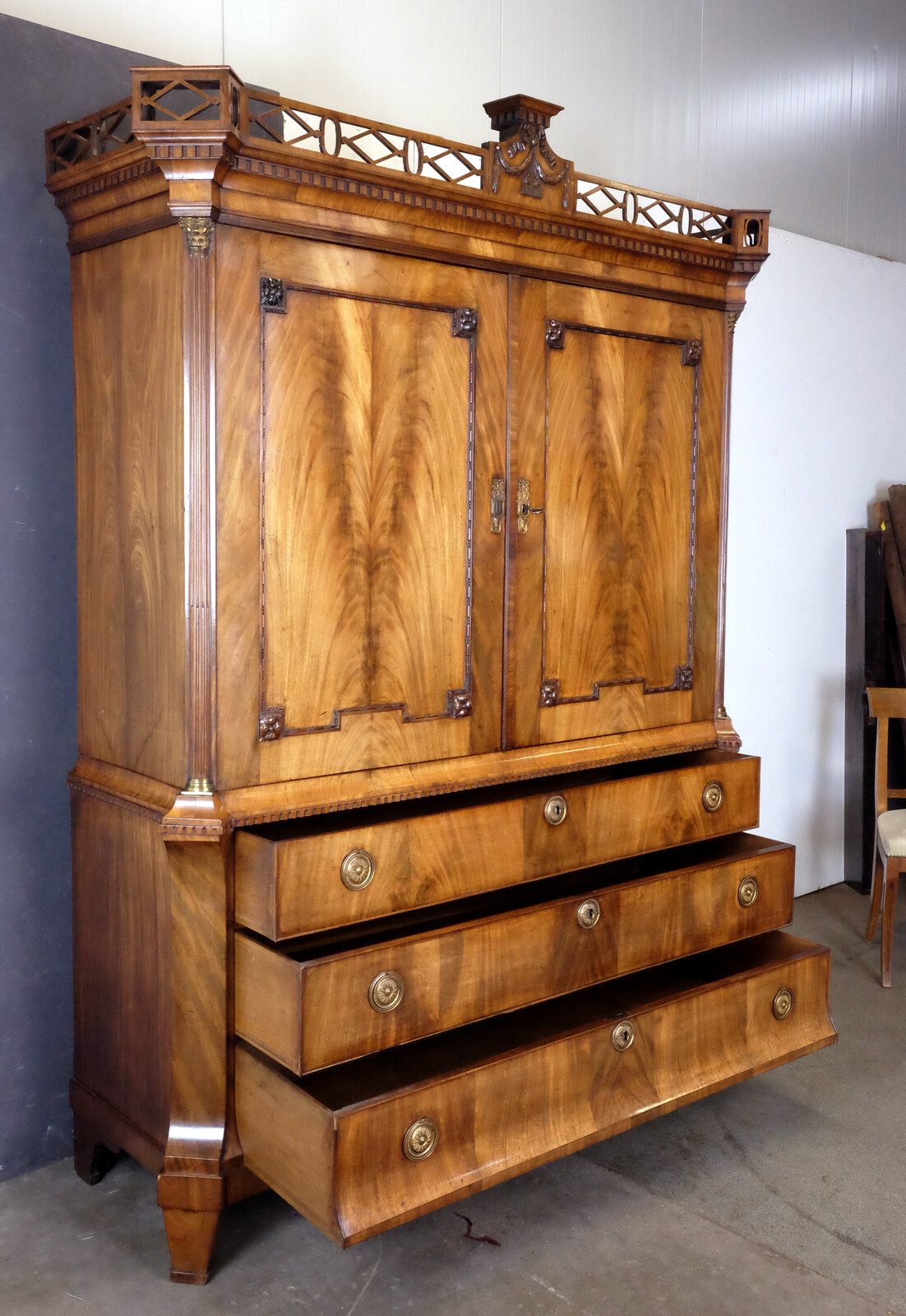 Beautiful Golden-Blond Mahogany Cabinet