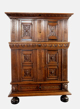 Dutch 17th century Oak Pilasterkast
