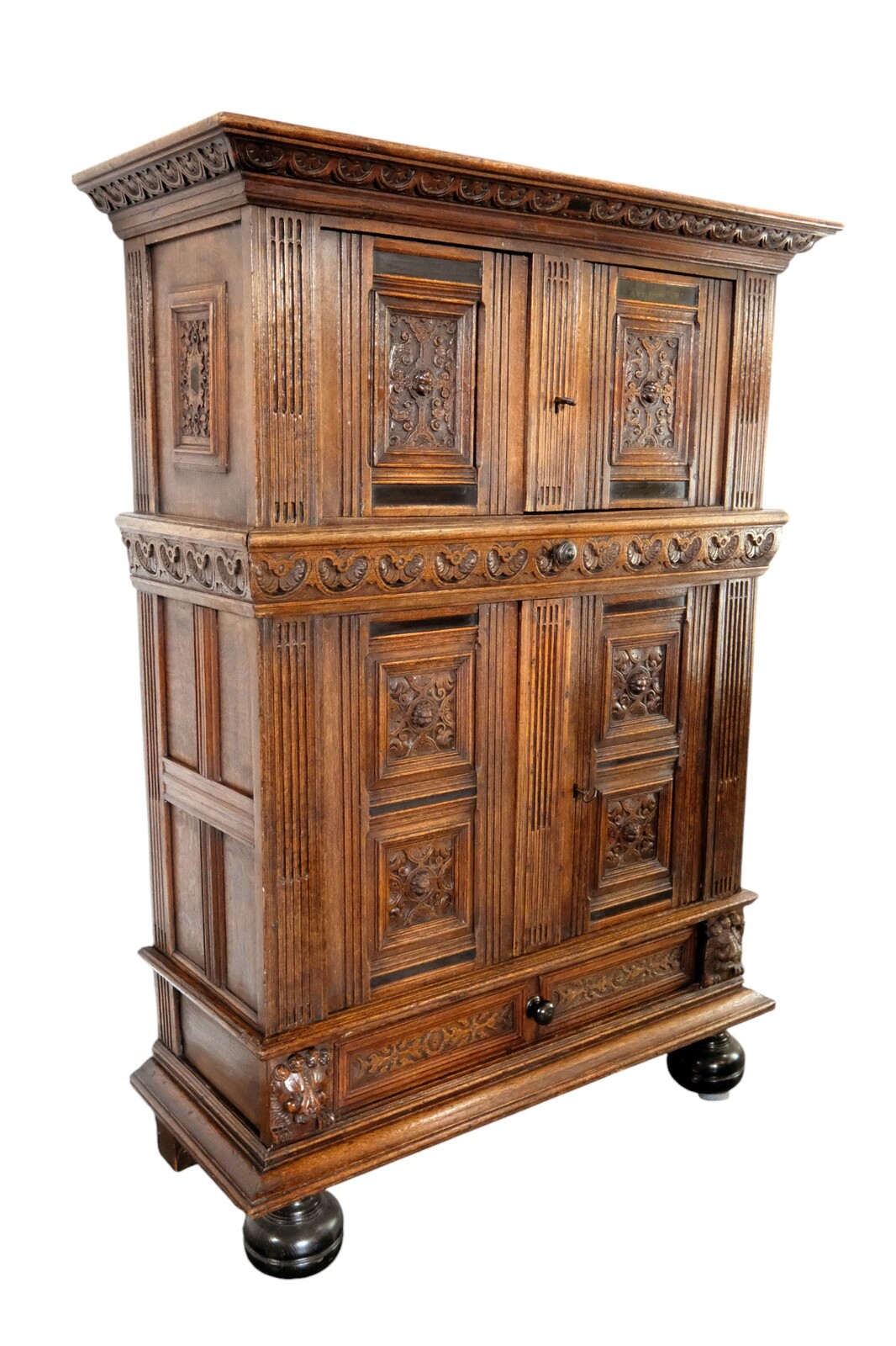 Dutch 17th century Oak Pilasterkast