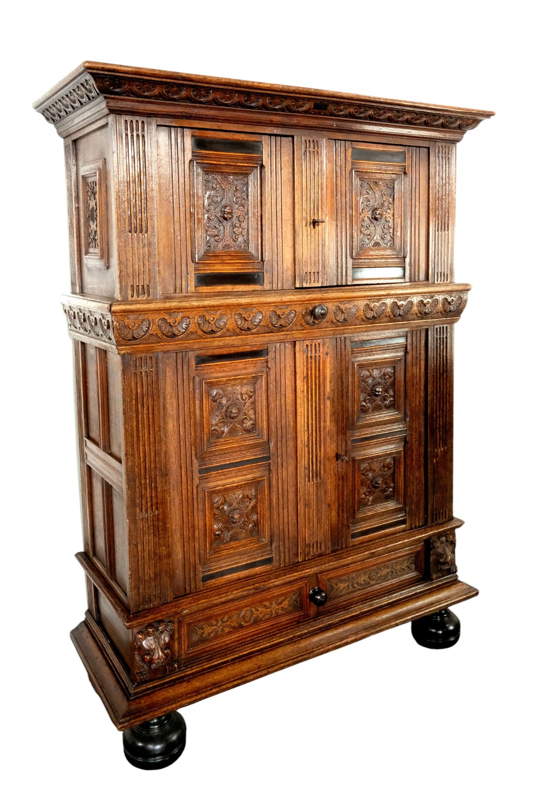 Dutch 17th century Oak Pilasterkast