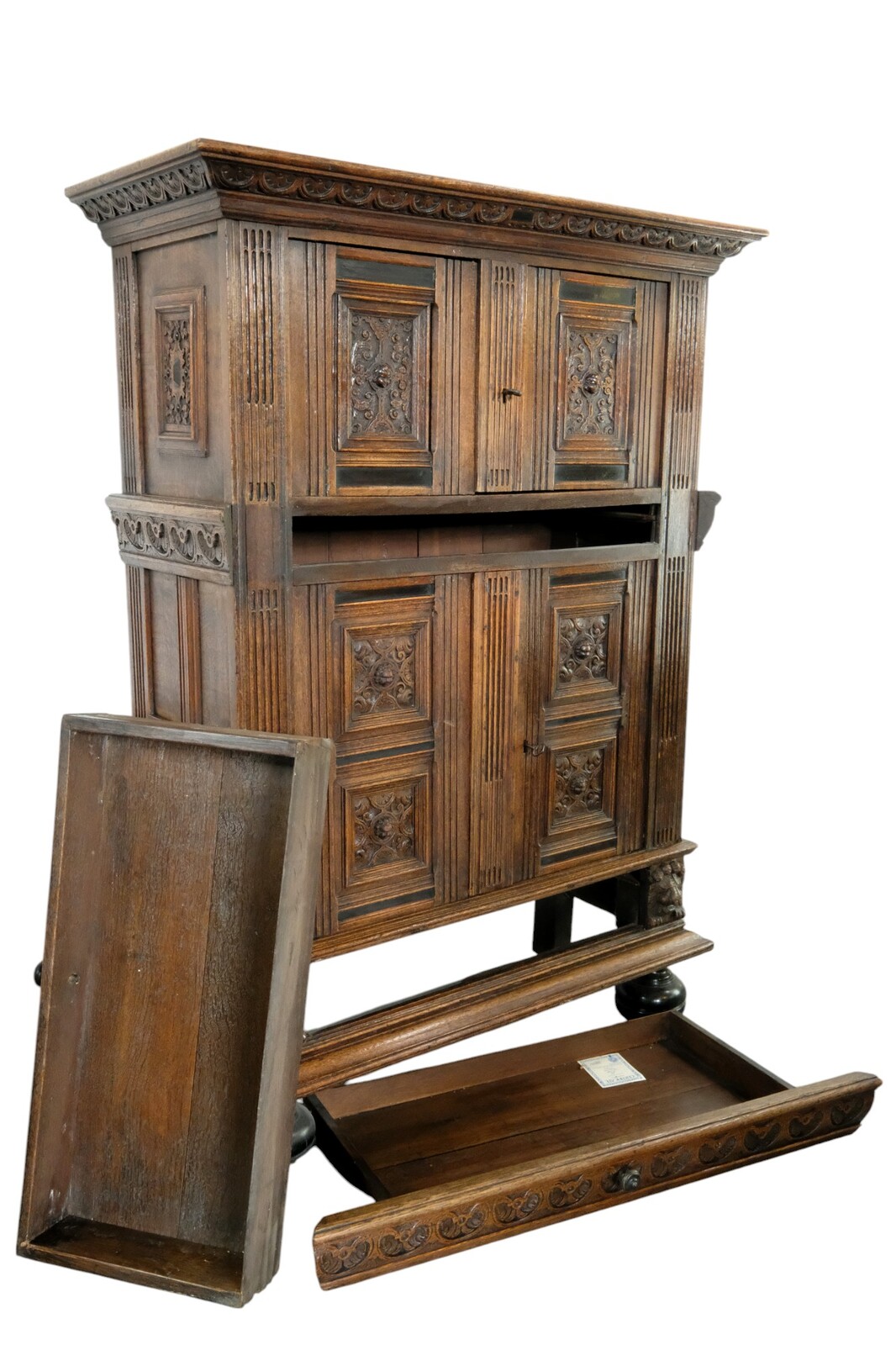 Dutch 17th century Oak Pilasterkast