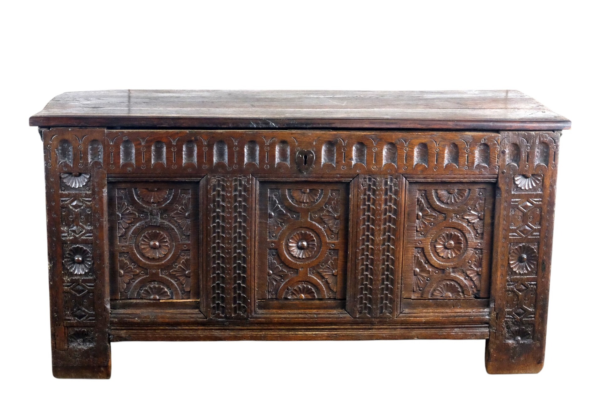 Early Dutch Chest with great carving
