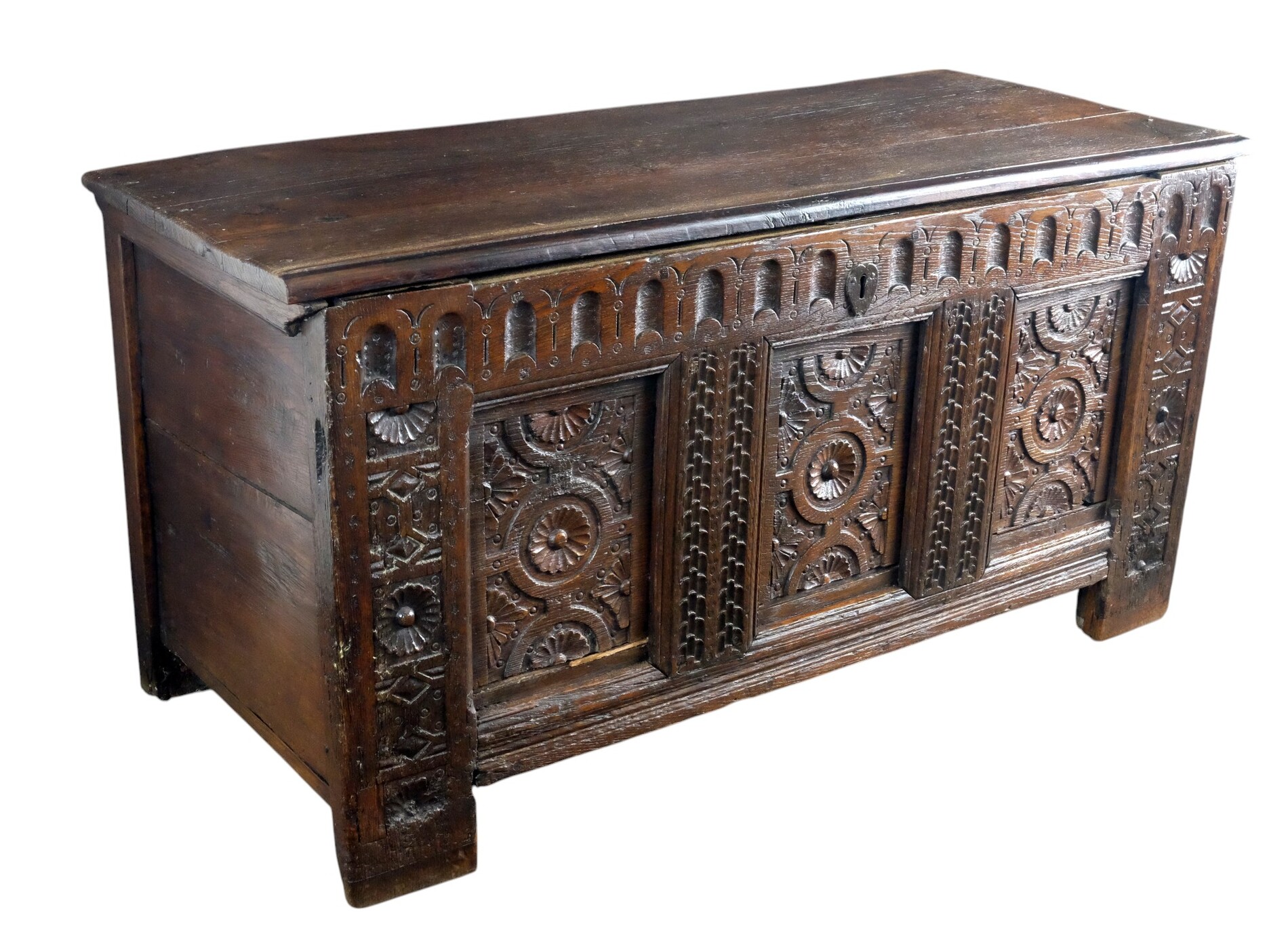Early Dutch Chest with great carving