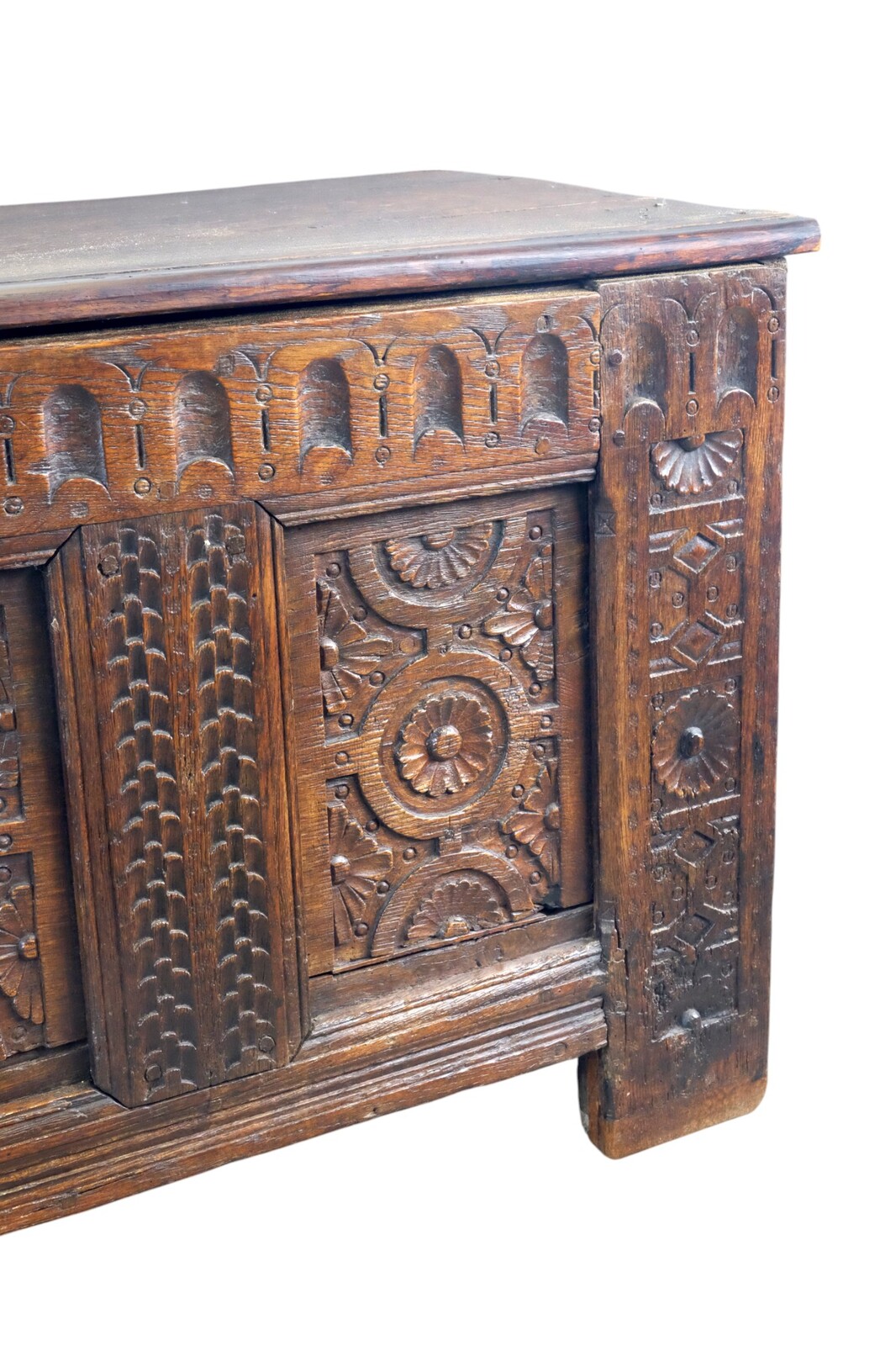 Early Dutch Chest with great carving