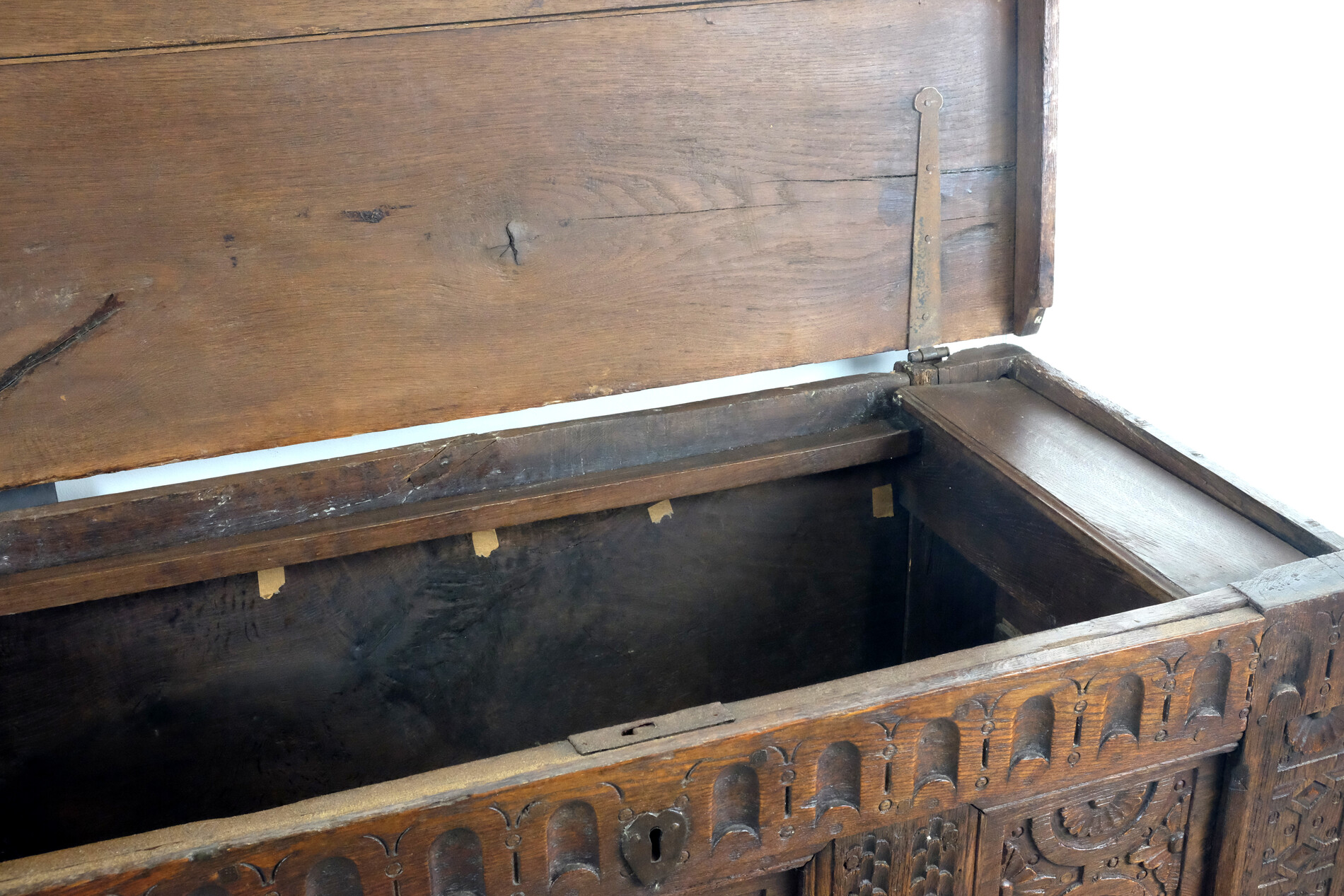 Early Dutch Chest with great carving