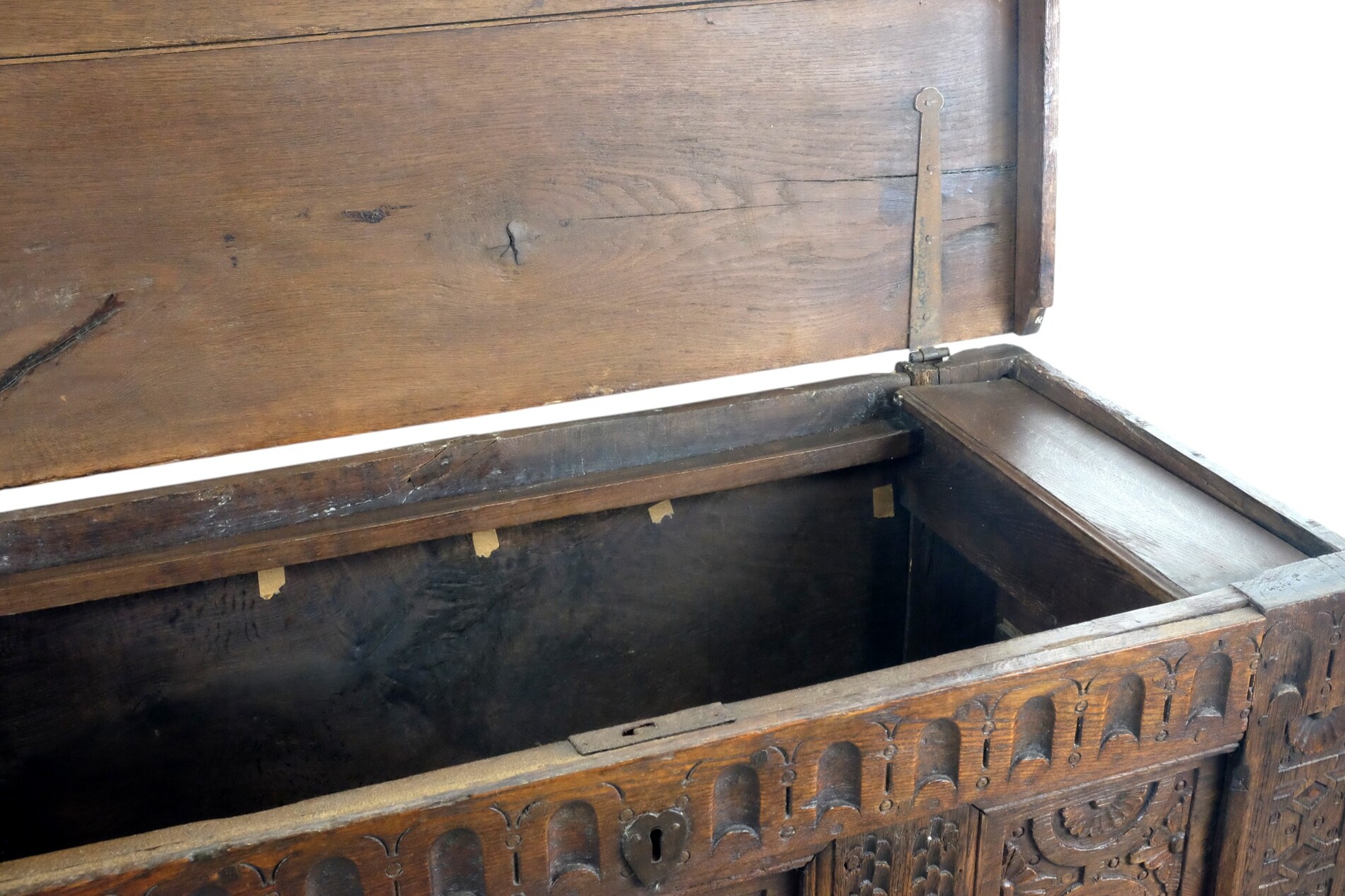 Early Dutch Chest with great carving