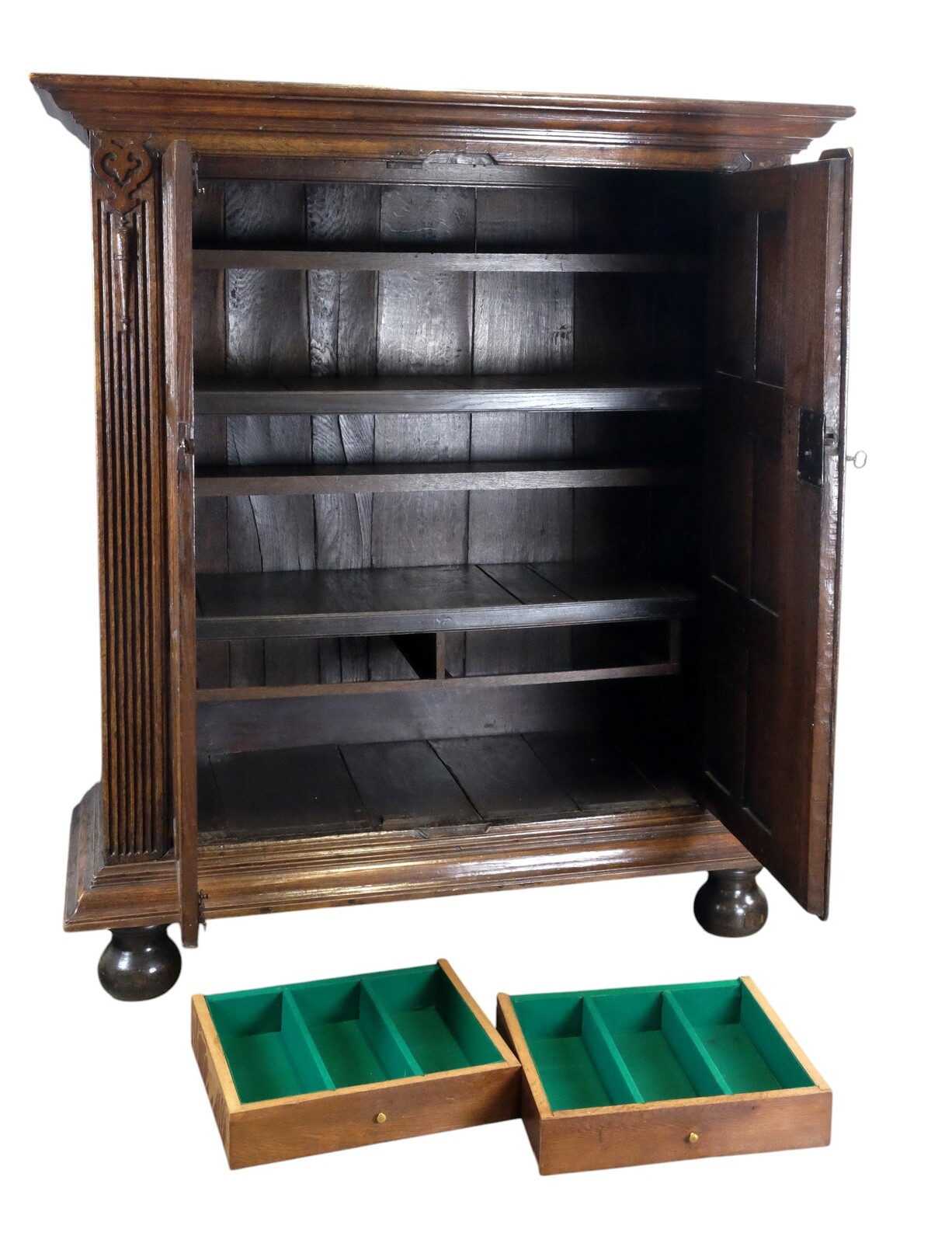 Early Dutch Panel Cabinet. 