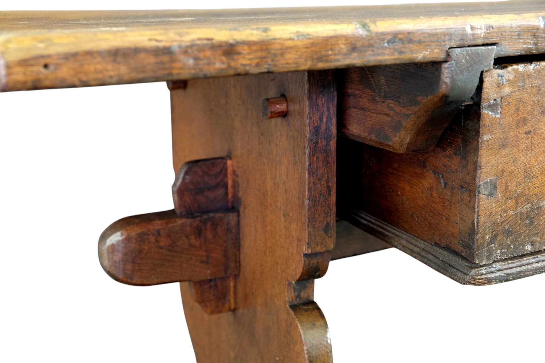 Early German table with drawer