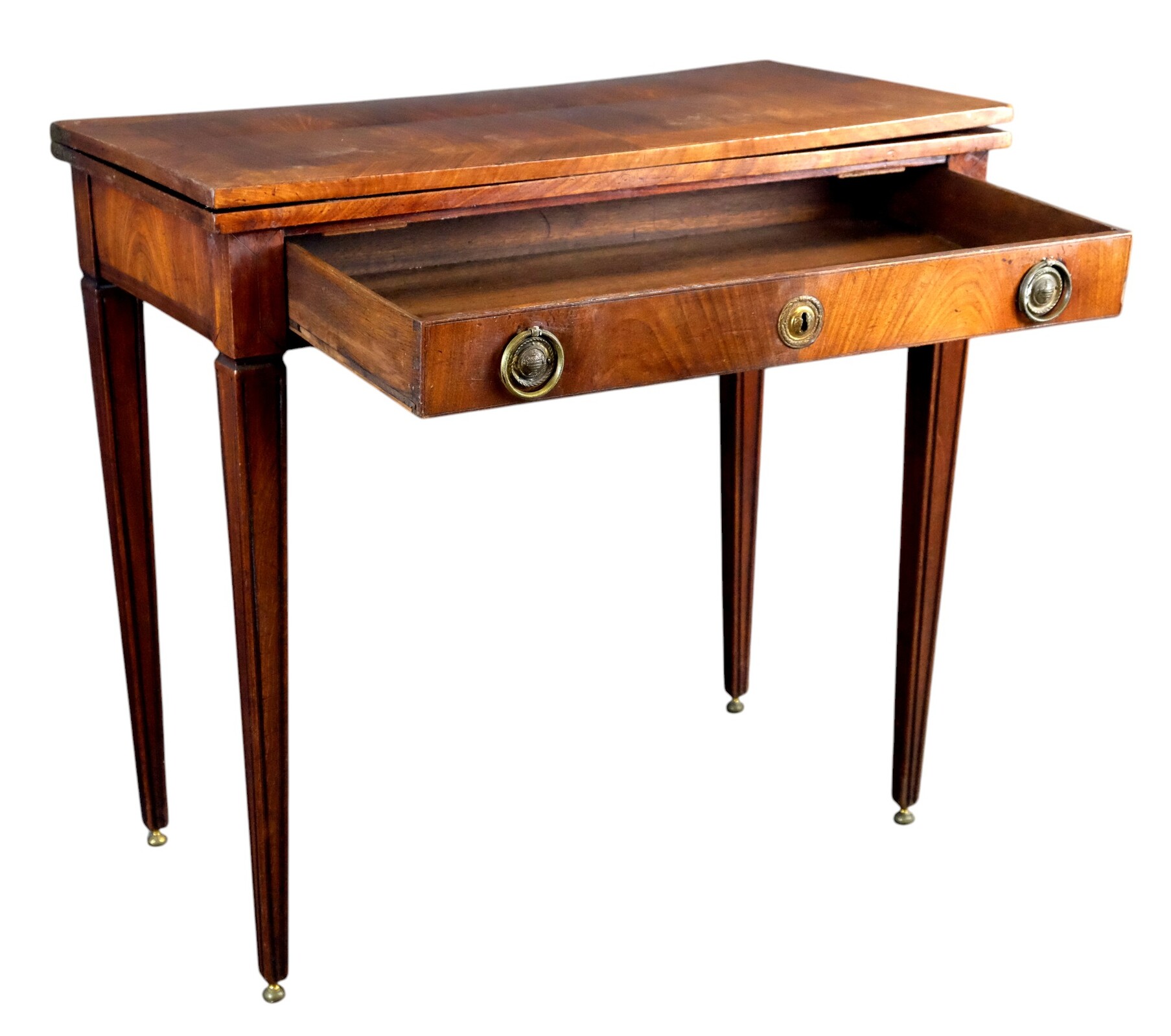 Elegant French Card Table in mahogony.