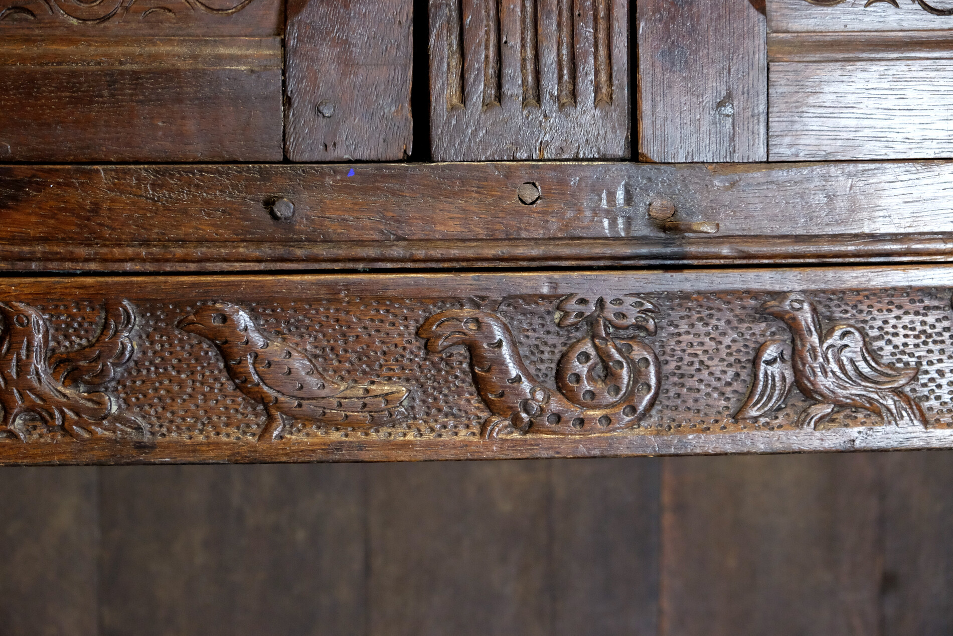 Fine Dutch 17th Century paneled Cabinet 