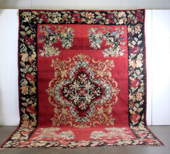 Fine large rose kilim, Karabach 