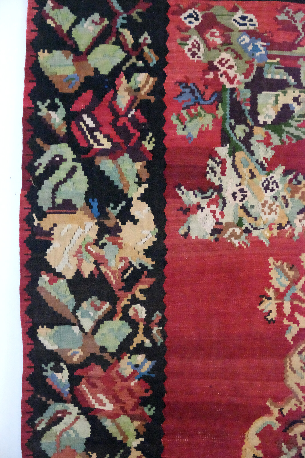 Fine large rose kilim, Karabach 