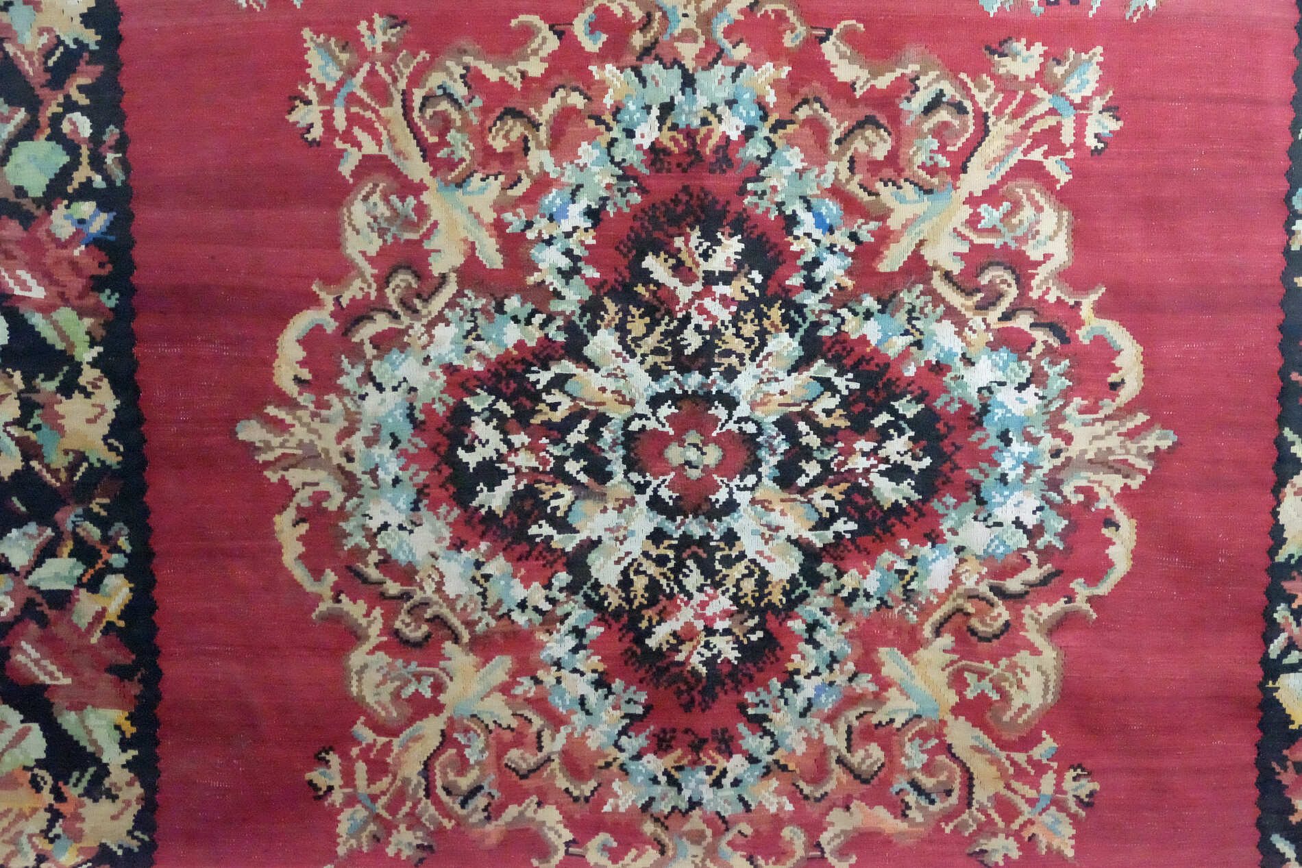 Fine large rose kilim, Karabach 