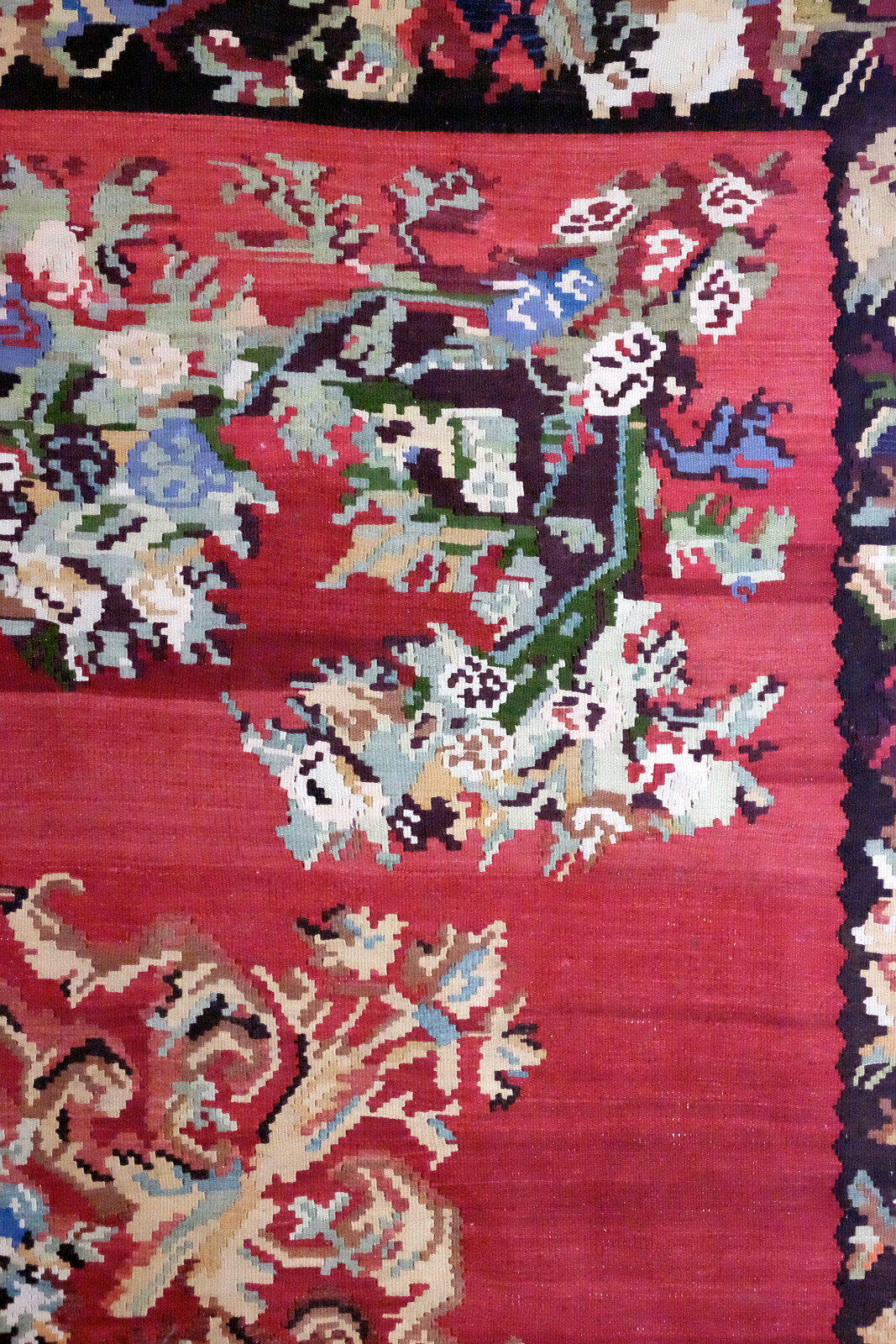 Fine large rose kilim, Karabach 