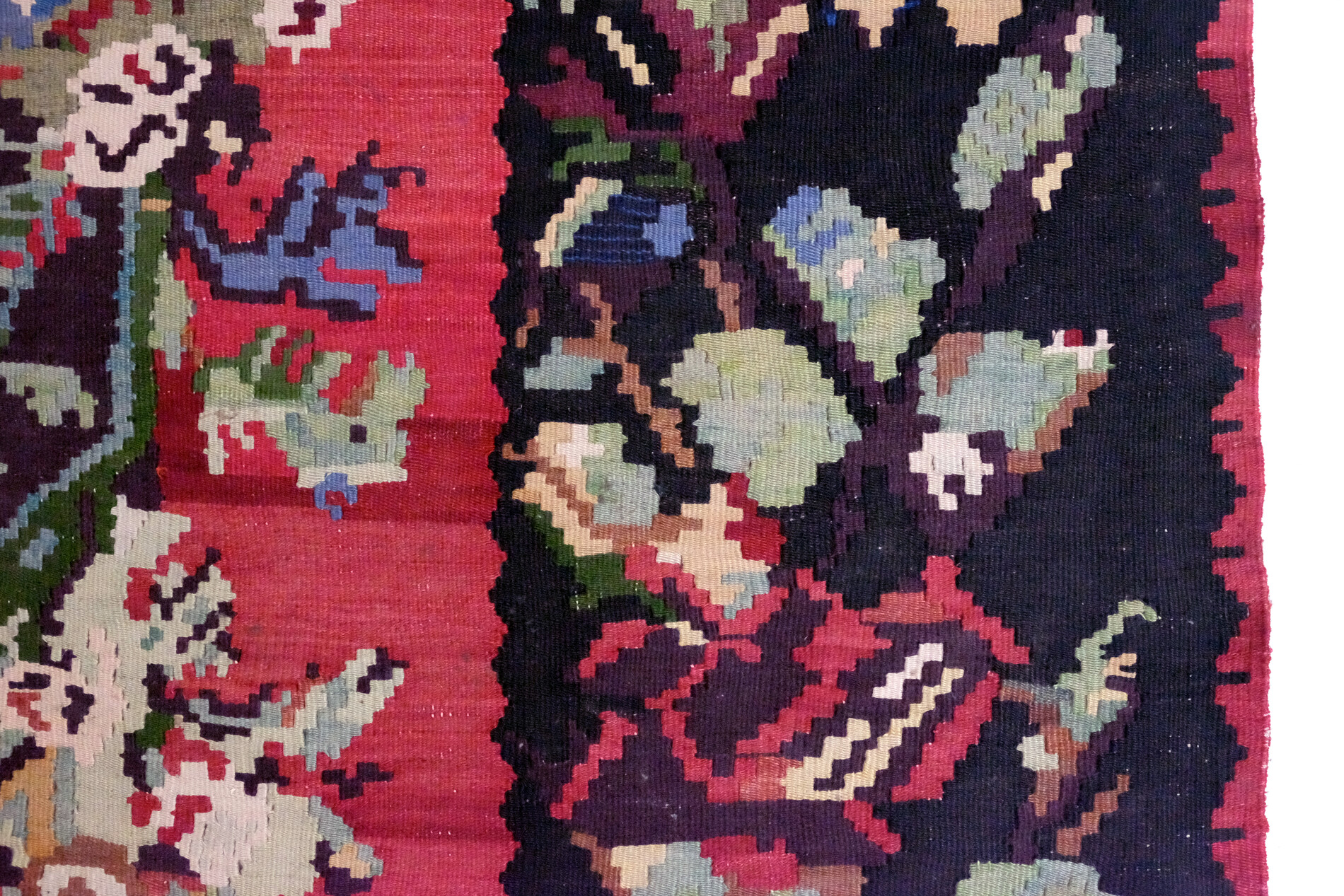 Fine large rose kilim, Karabach 
