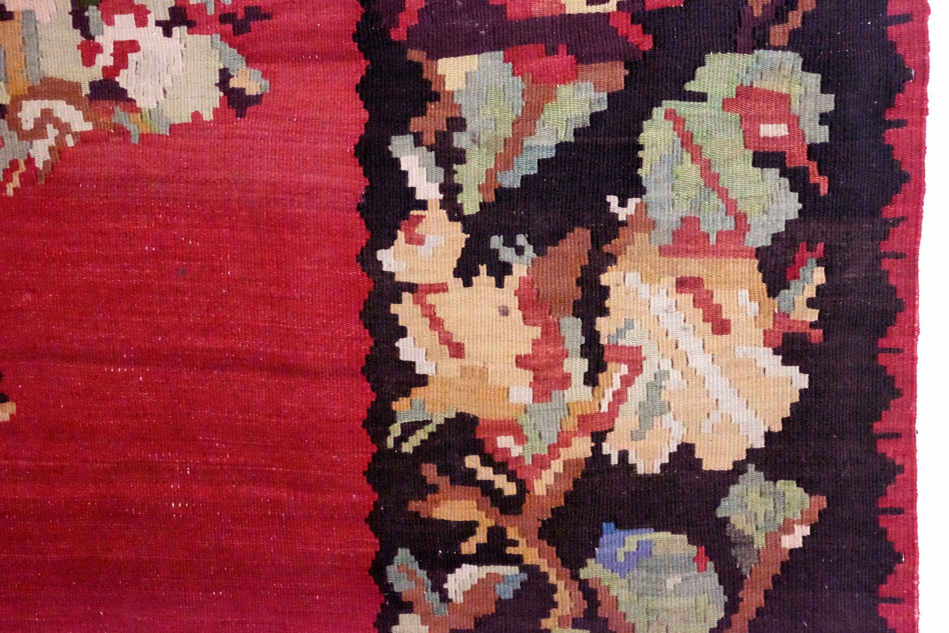Fine large rose kilim, Karabach 