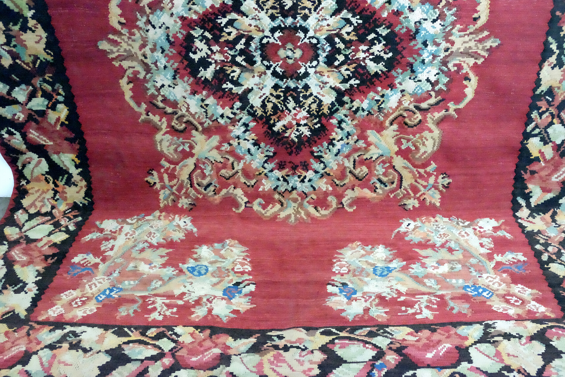 Fine large rose kilim, Karabach 