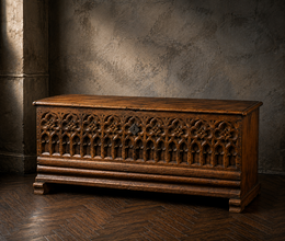Gothic chest Oak 