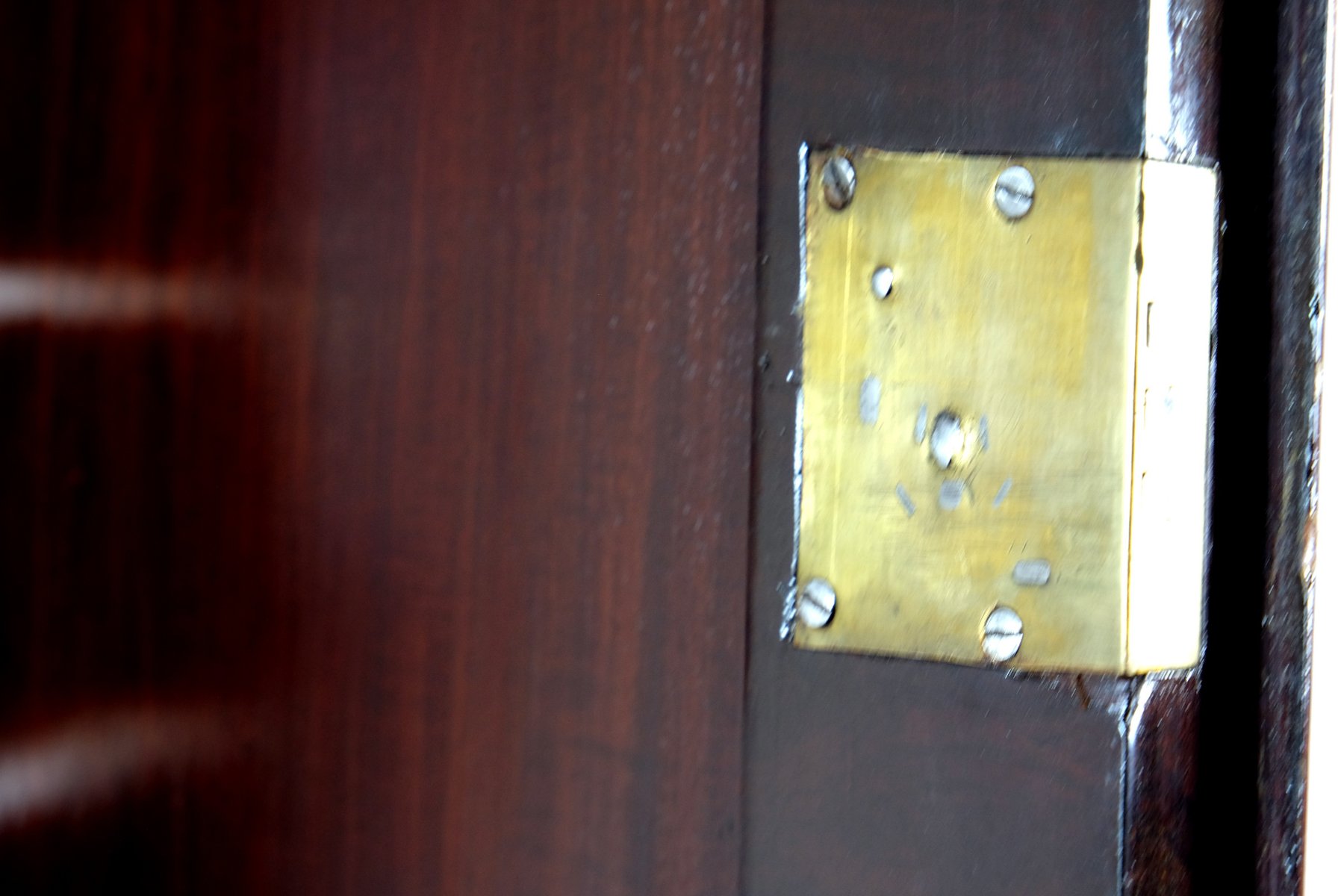 Secretary with writing flap in beautiful burr walnut.