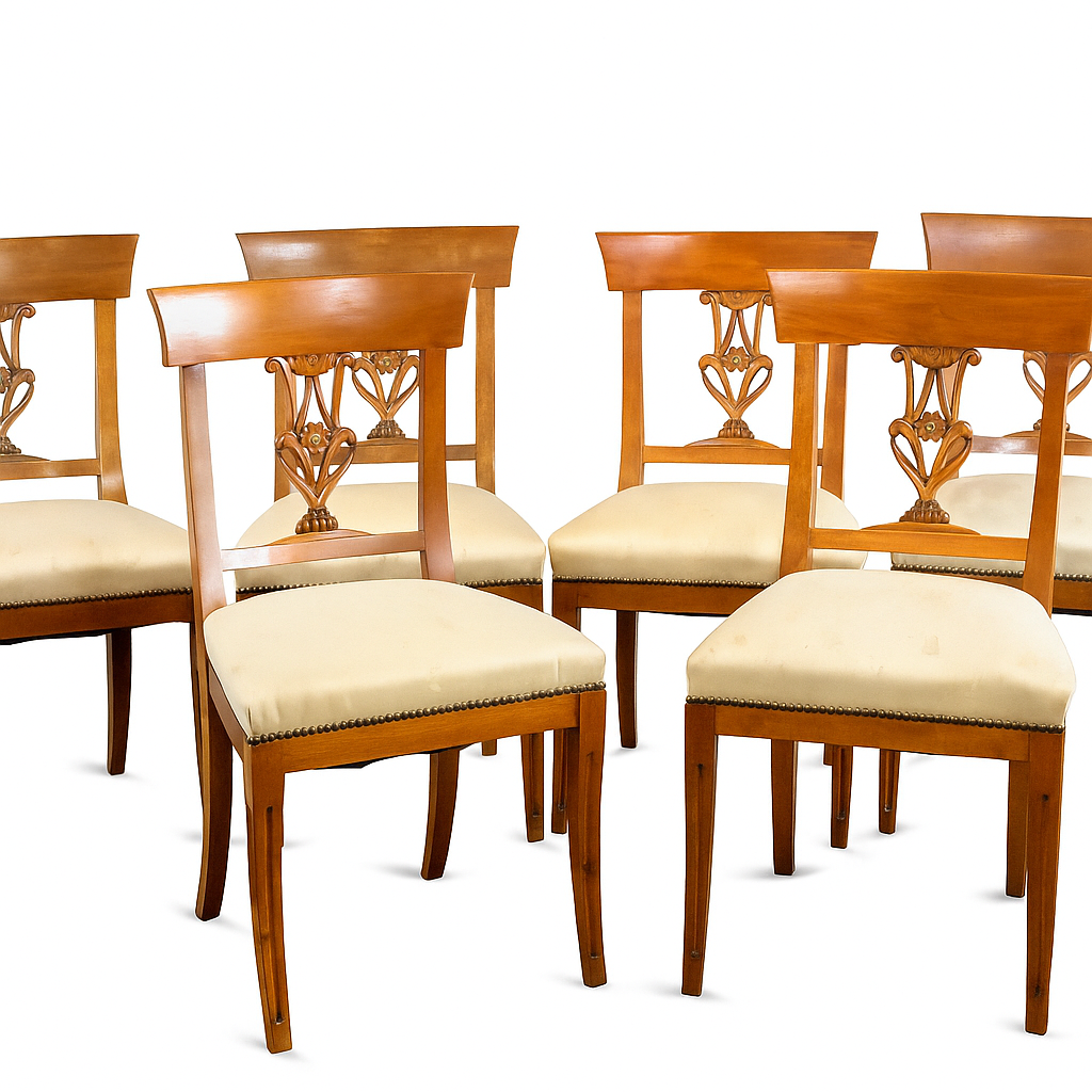 set of 6 chairs around 1820 French Empire 