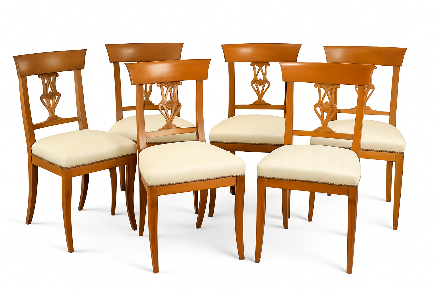 set of 6 chairs around 1820 French Empire 