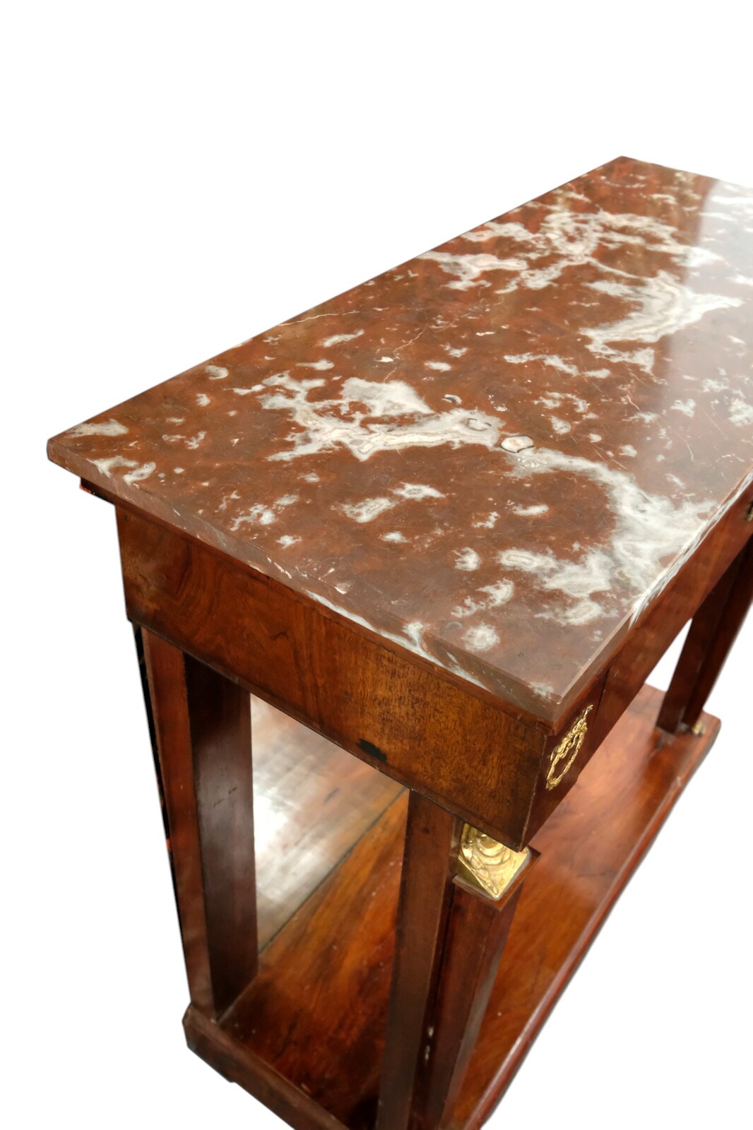 trumeau with red marble top. 